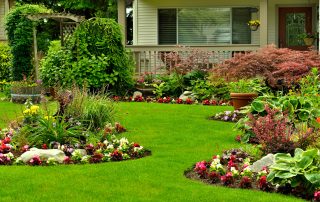 Beautiful landscape done in front of a home